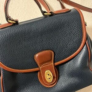 COACH Vintage Sheridan Monticello Navy Blue Leather